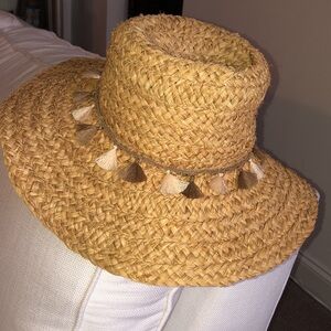 Subtle luxury POOL TO PARTY WIDE BRIM RAFFIA HAT